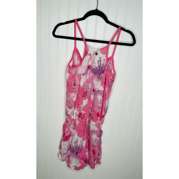 Women's Prana Romper Size S Pink Floral Print Sleeveless Casual - Picture 3 of 6